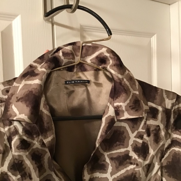 Elie Tahari Maya Giraffe print Safari Dress - Picture 3 of 7